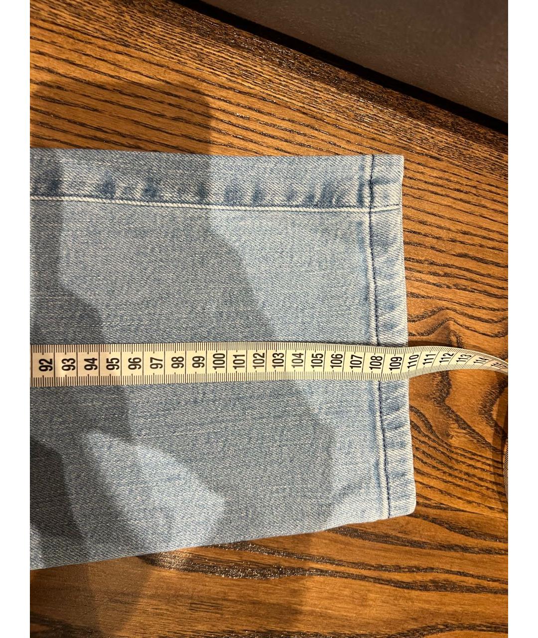 ERMENEGILDO ZEGNA XXX Голубые хлопковые прямые джинсы, фото 5