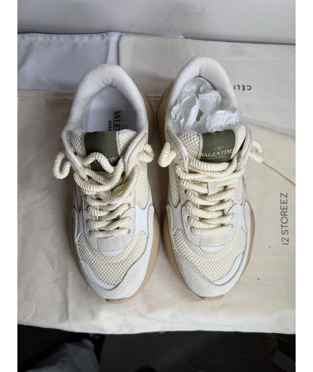 VALENTINO Белые кожаные кроссовки, фото 3