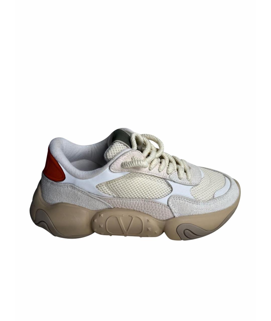 VALENTINO Белые кожаные кроссовки, фото 1