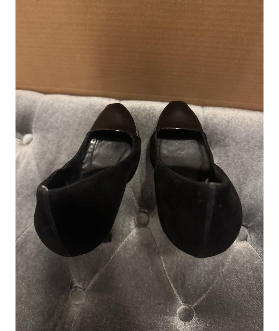 SAINT LAURENT Черные замшевые туфли, фото 3