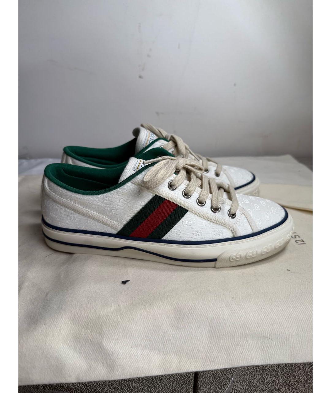 GUCCI Белые текстильные кеды, фото 7