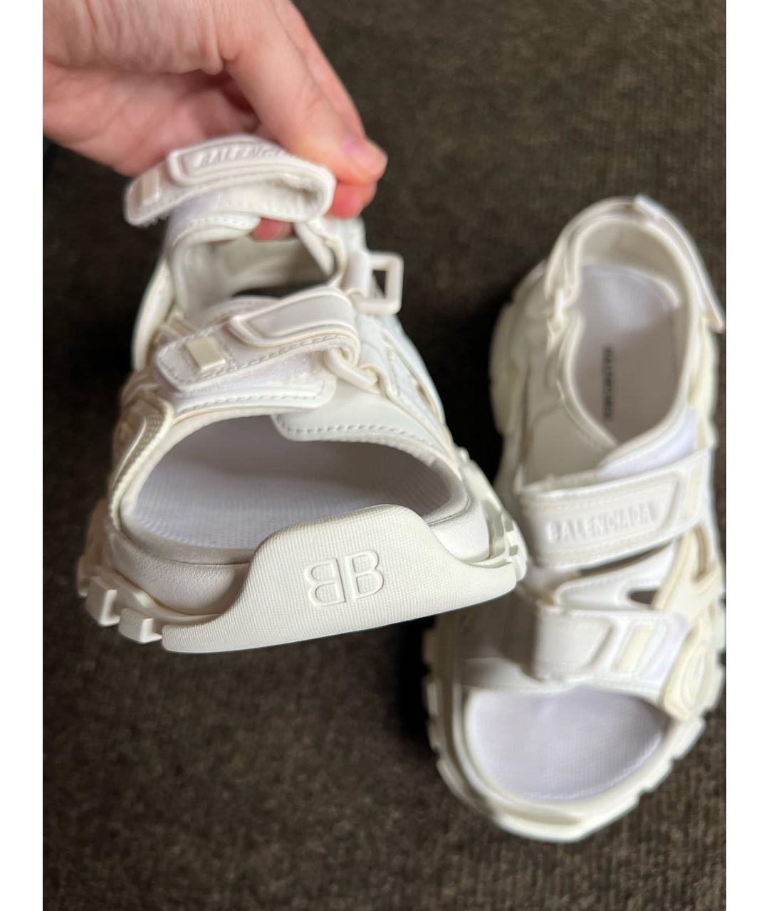 BALENCIAGA Белые сандалии, фото 5