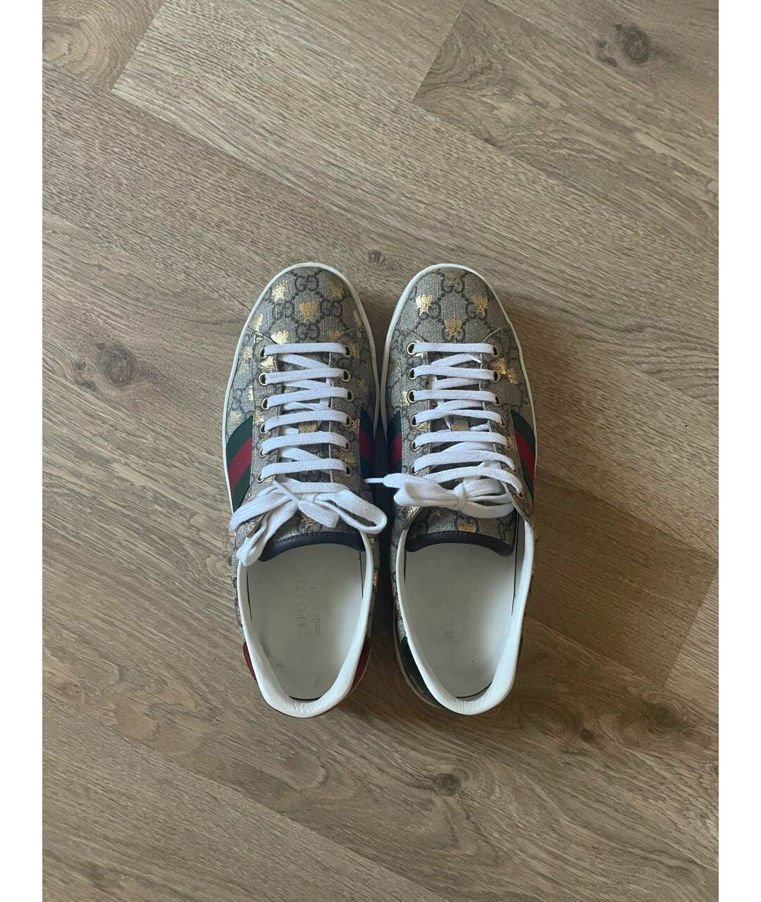 GUCCI Бежевые низкие кроссовки / кеды, фото 3