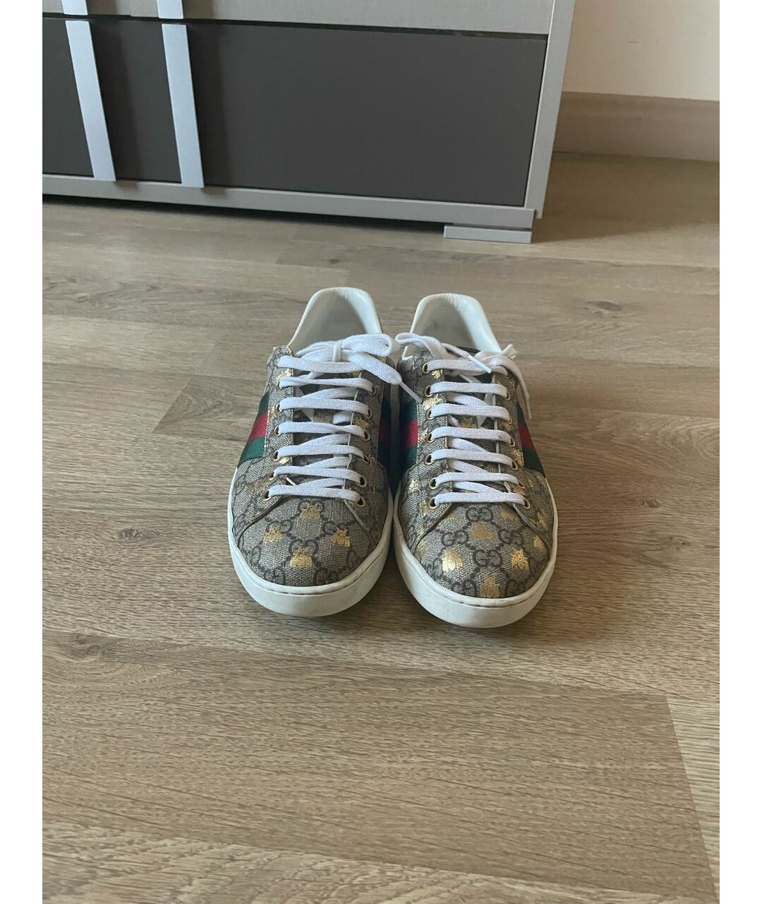 GUCCI Бежевые низкие кроссовки / кеды, фото 2