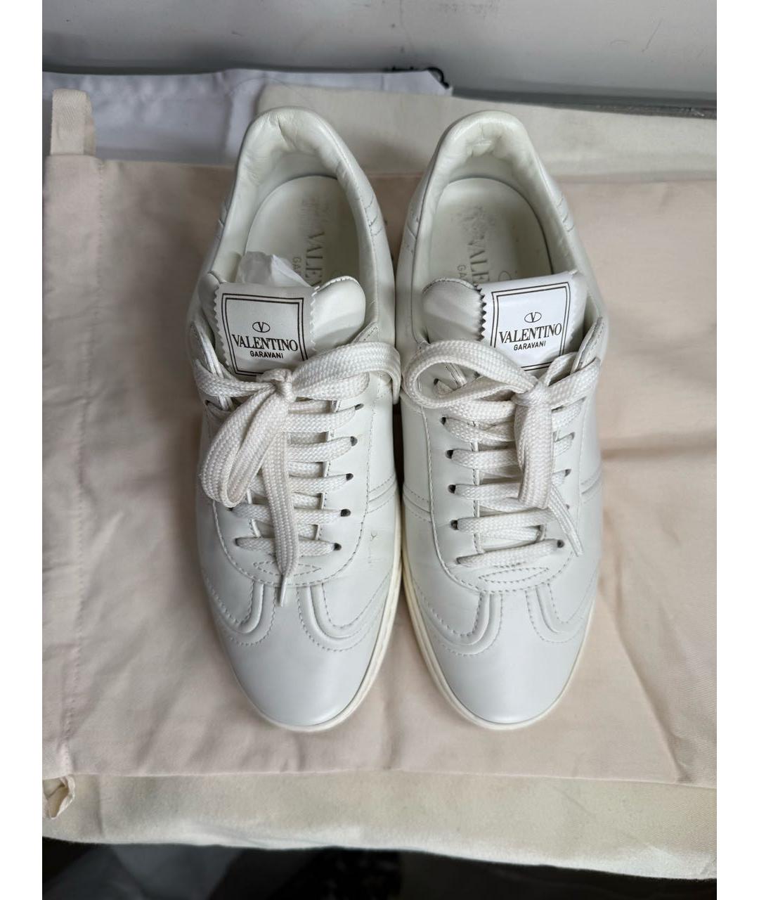 VALENTINO Белые кожаные кеды, фото 3