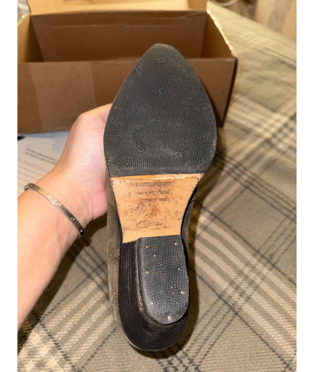 ISABEL MARANT Коричневые замшевые полусапоги, фото 8