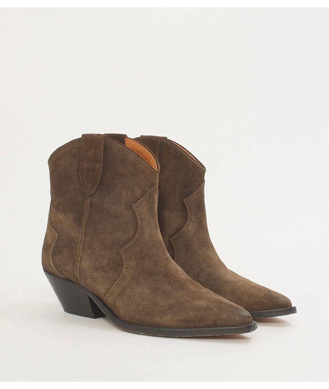 ISABEL MARANT Коричневые замшевые полусапоги, фото 2