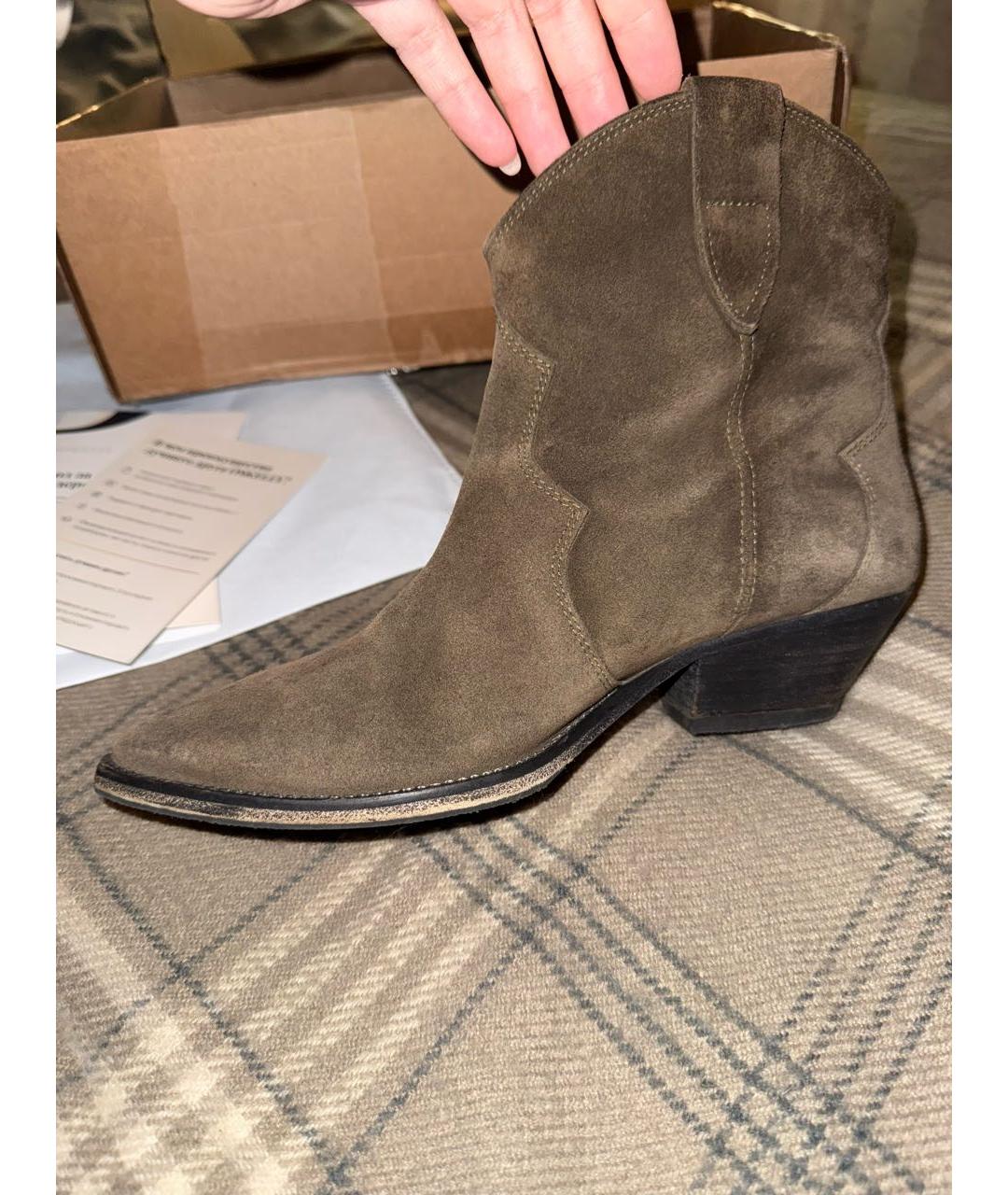 ISABEL MARANT Коричневые замшевые полусапоги, фото 9