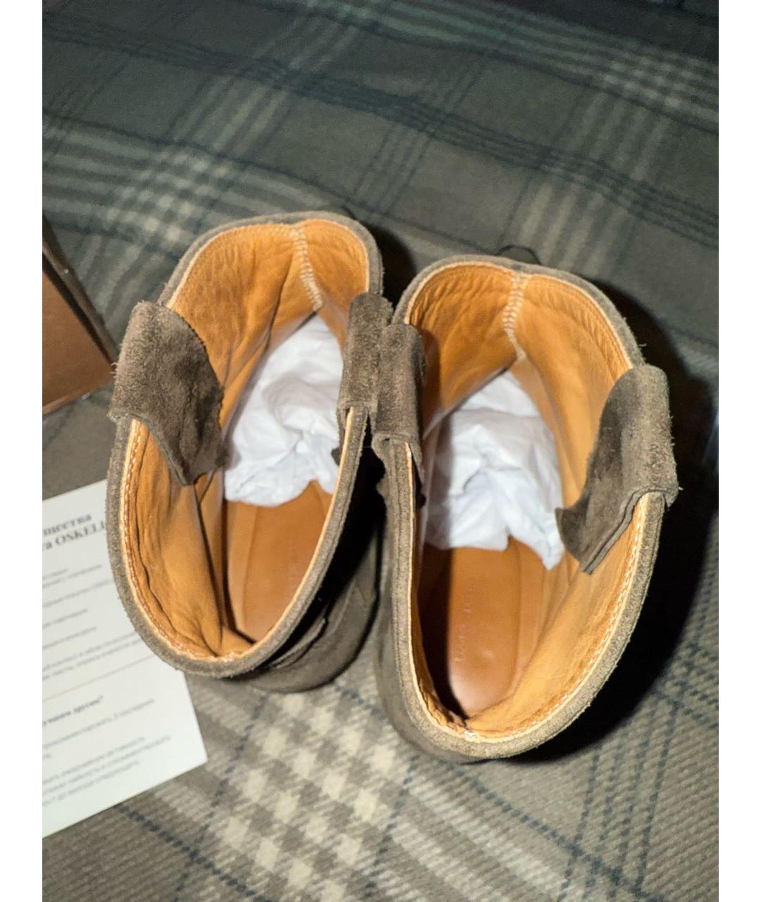 ISABEL MARANT Коричневые замшевые полусапоги, фото 4