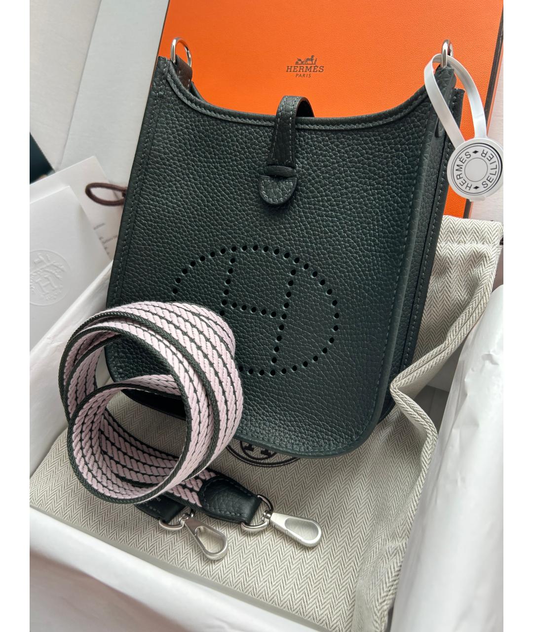 HERMES Зеленая кожаная сумка через плечо, фото 3