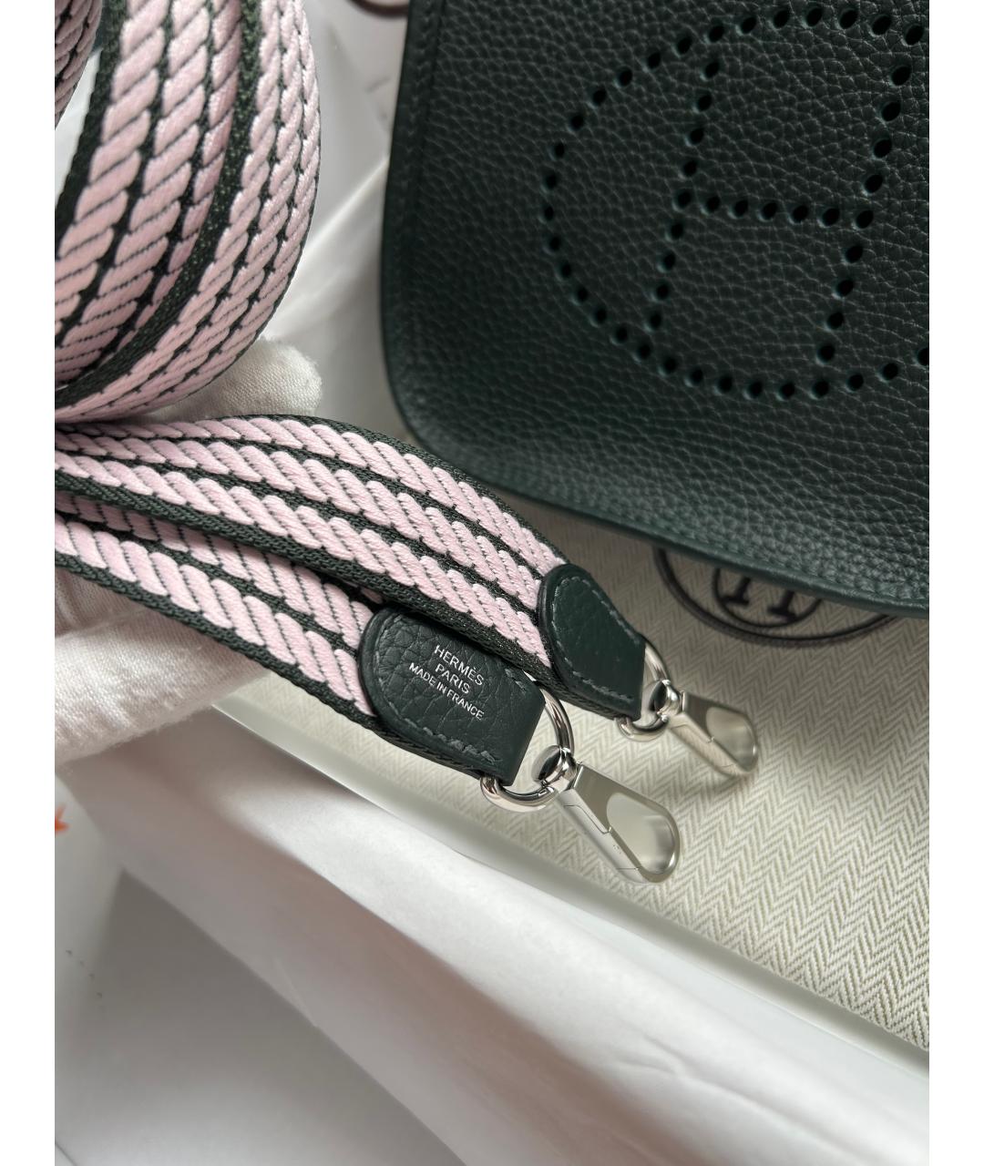 HERMES Зеленая кожаная сумка через плечо, фото 4
