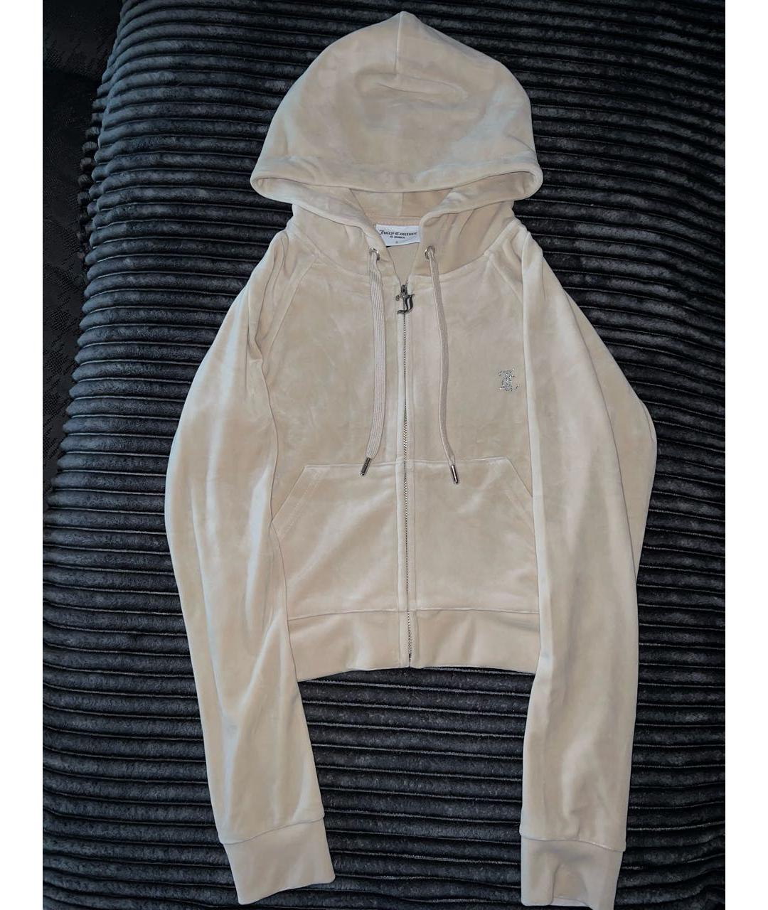 JUICY COUTURE Бежевый велюровый спортивные костюмы, фото 3