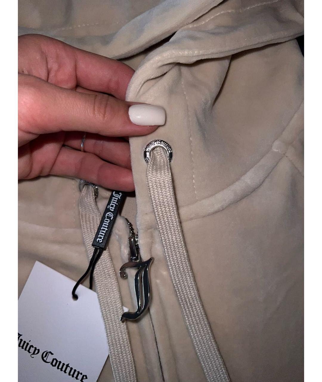 JUICY COUTURE Бежевый велюровый спортивные костюмы, фото 6