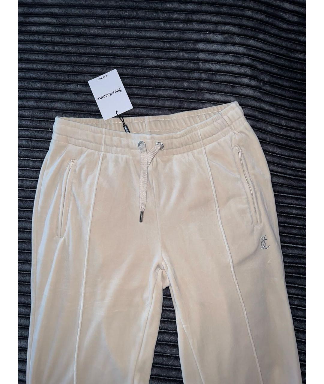 JUICY COUTURE Бежевый велюровый спортивные костюмы, фото 7