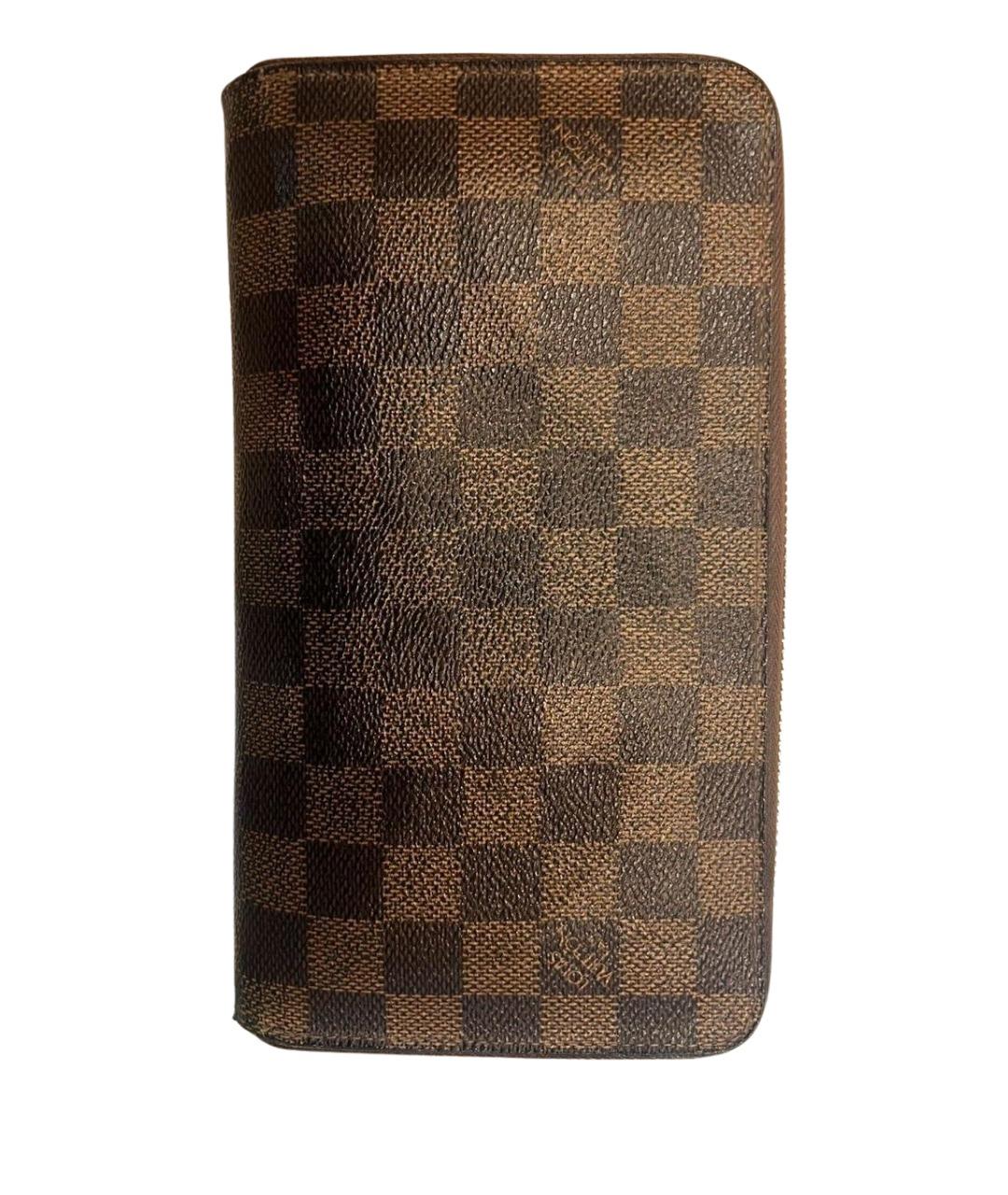 LOUIS VUITTON Коричневый кожаный кошелек, фото 1