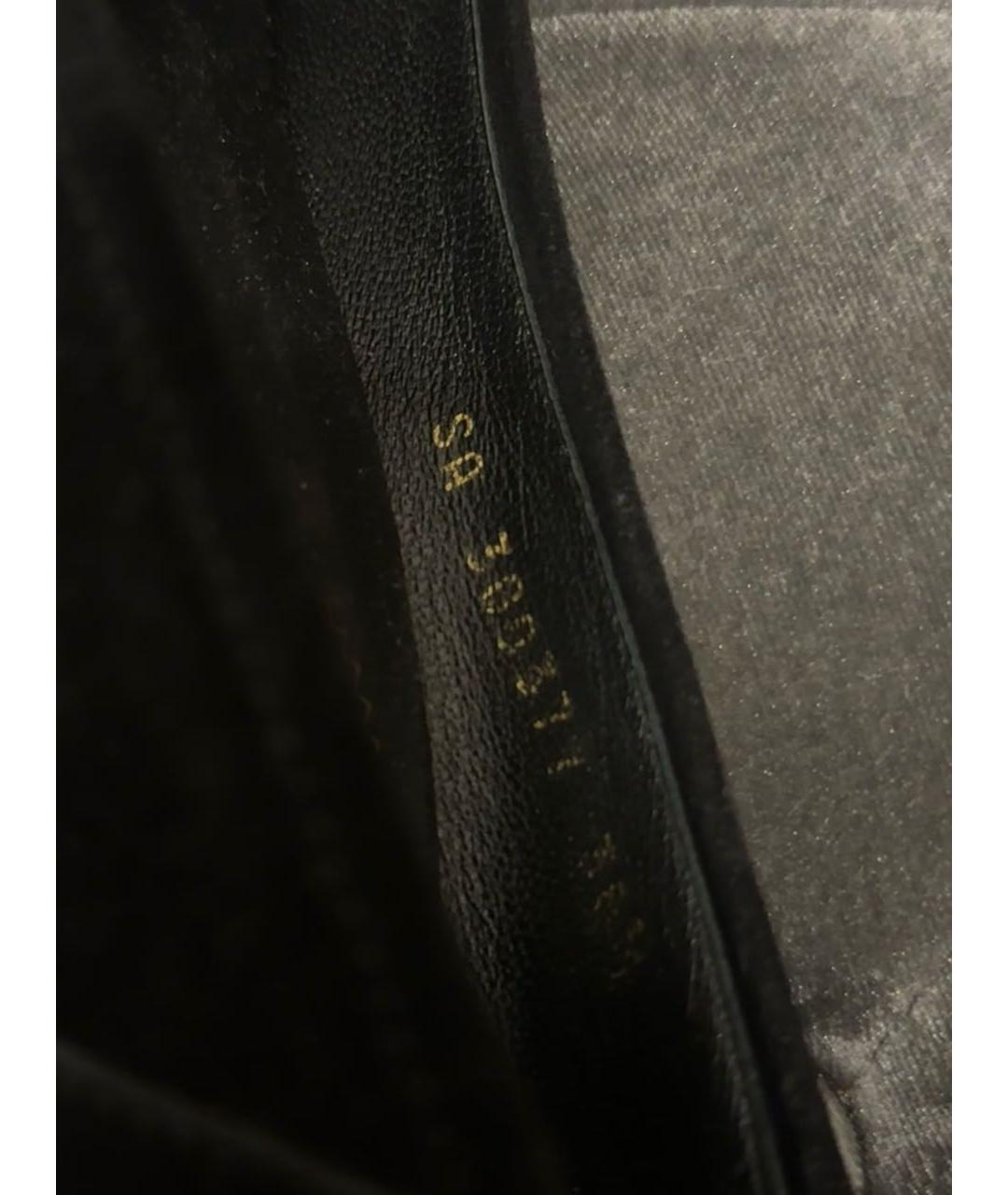 SAINT LAURENT Черные замшевые туфли, фото 6