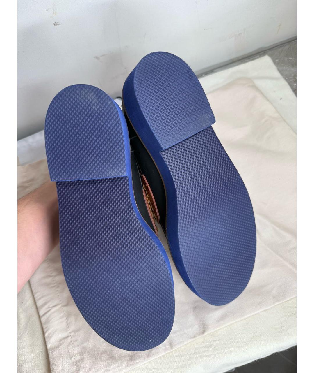 MARNI Темно-синие кожаные лоферы, фото 5