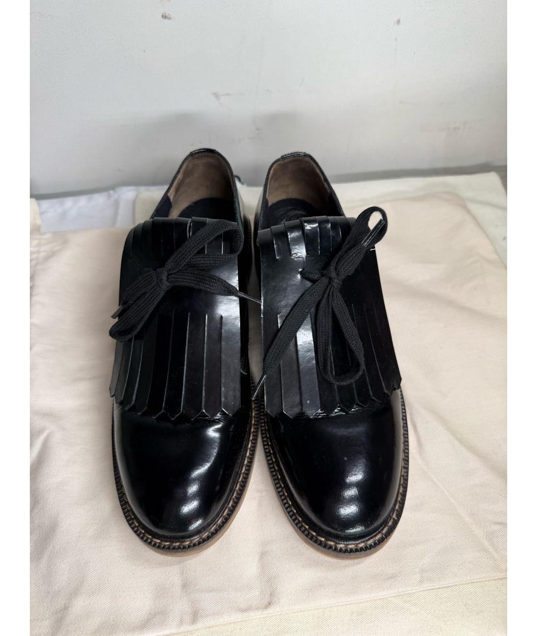 MARNI Черные кожаные брогги и оксфорды, фото 2