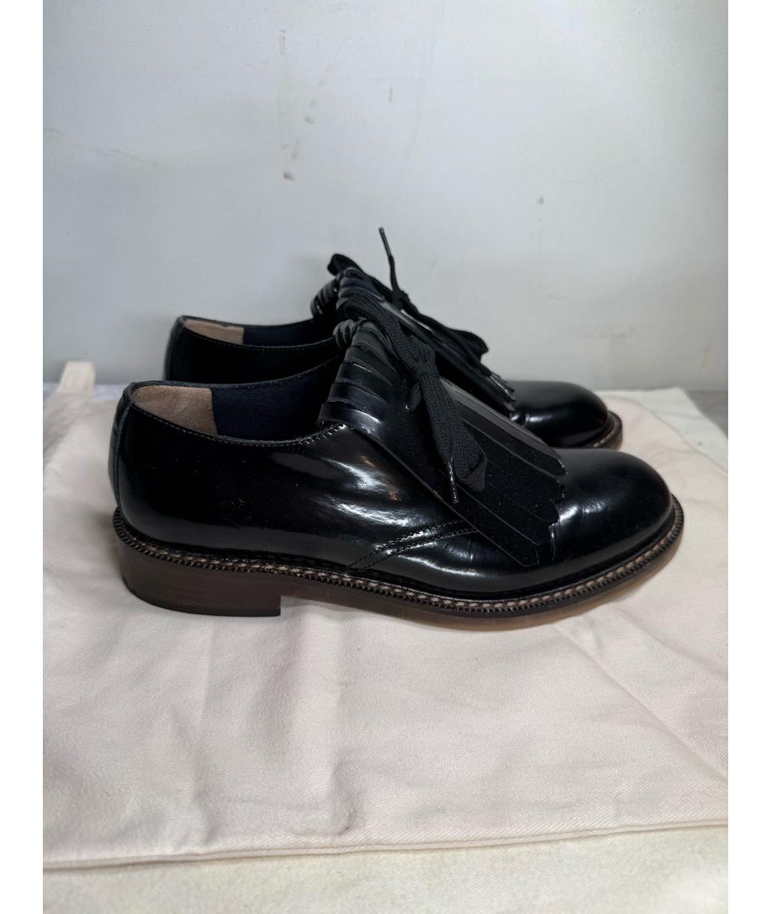 MARNI Черные кожаные брогги и оксфорды, фото 6