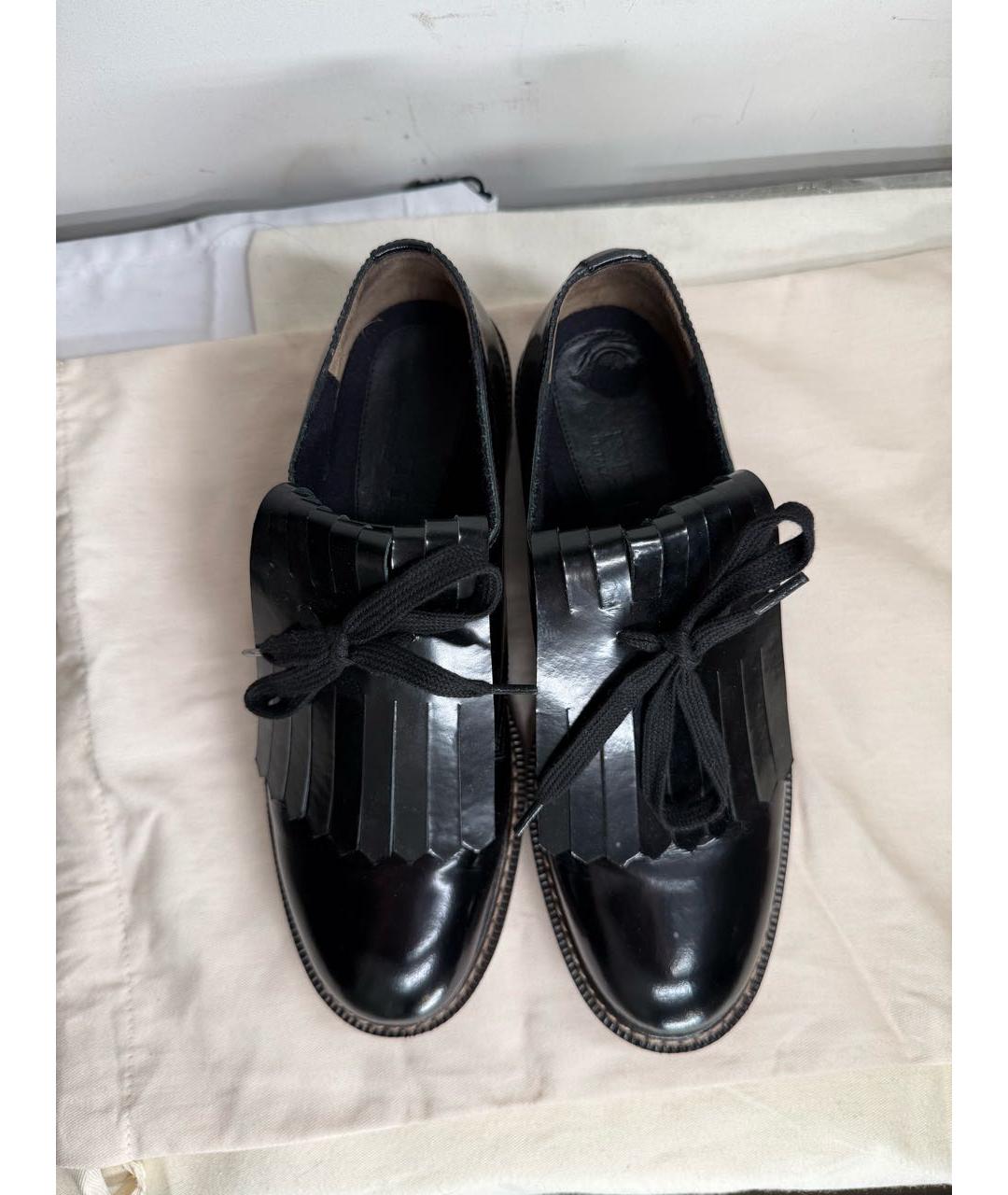 MARNI Черные кожаные брогги и оксфорды, фото 3
