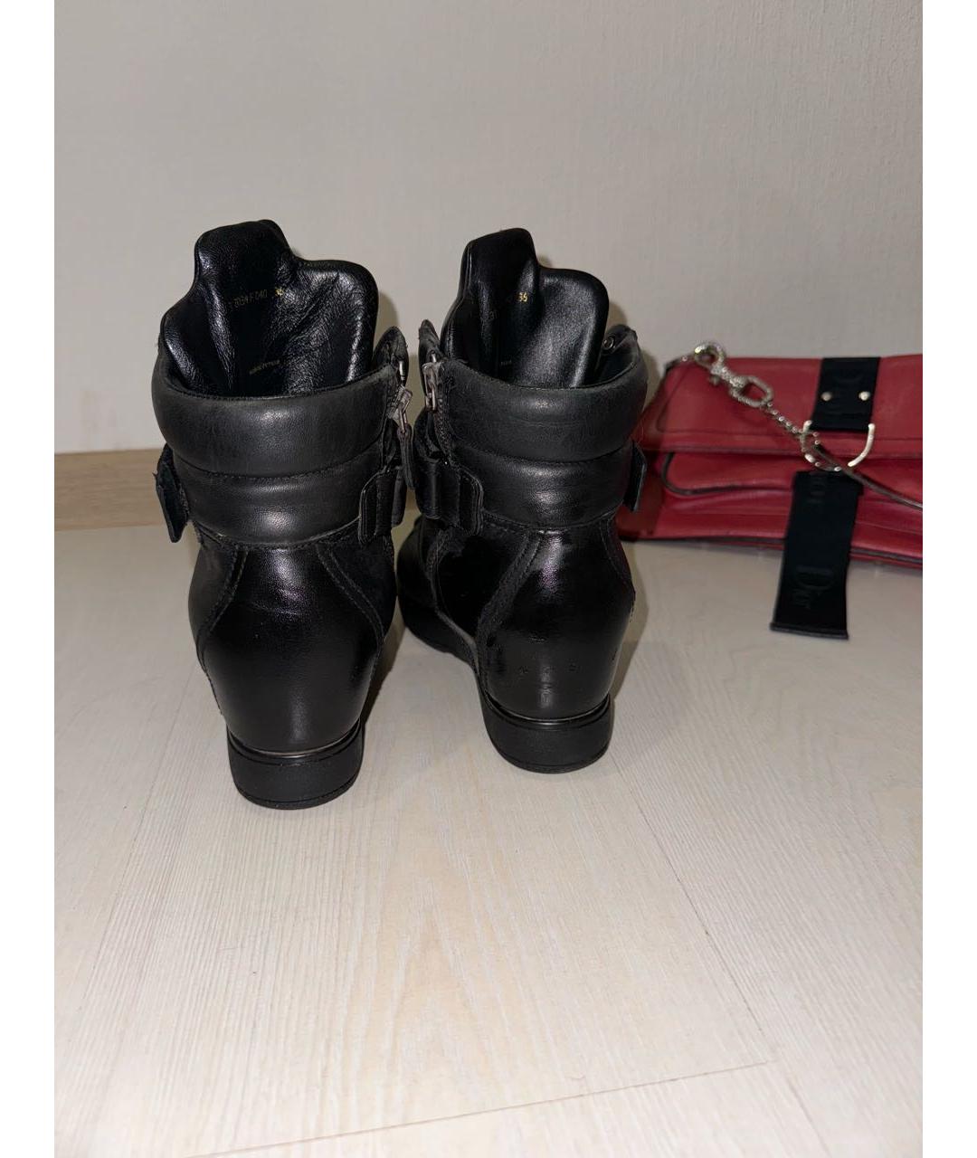 PRADA Черные кожаные ботинки, фото 4