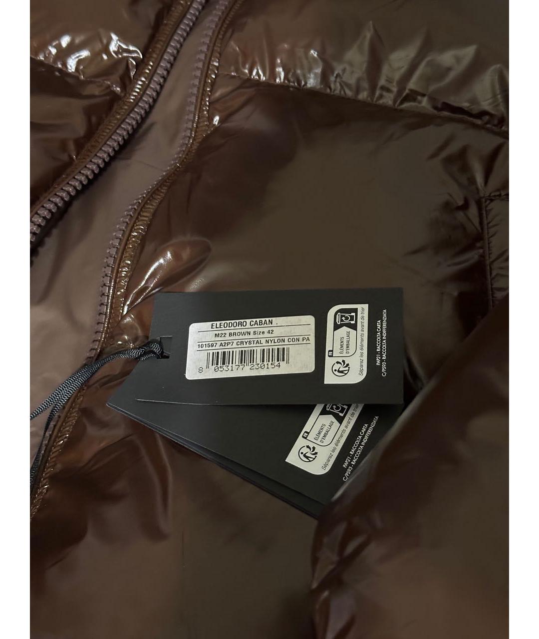 PINKO Коричневый пуховик, фото 8