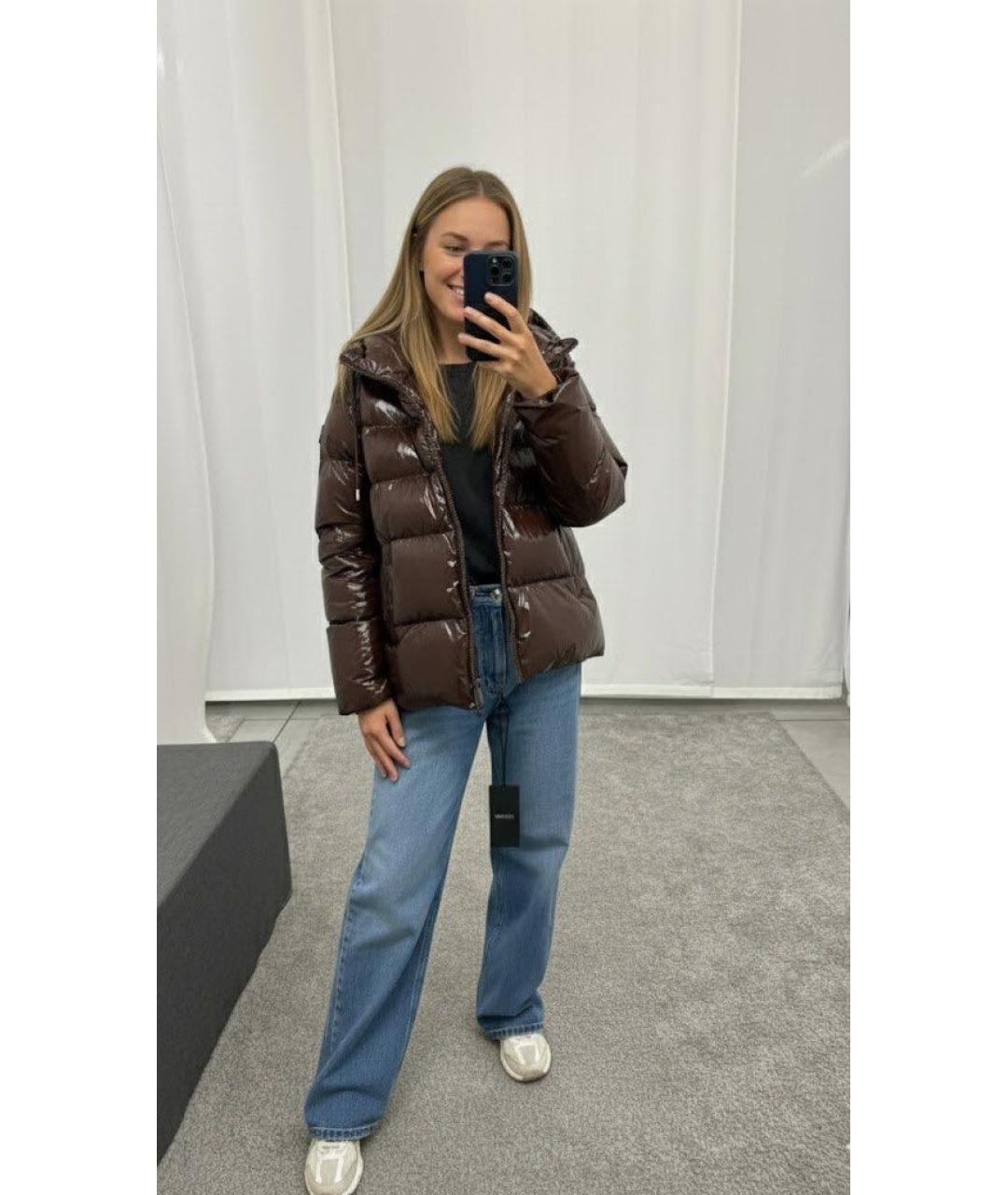 PINKO Коричневый пуховик, фото 2