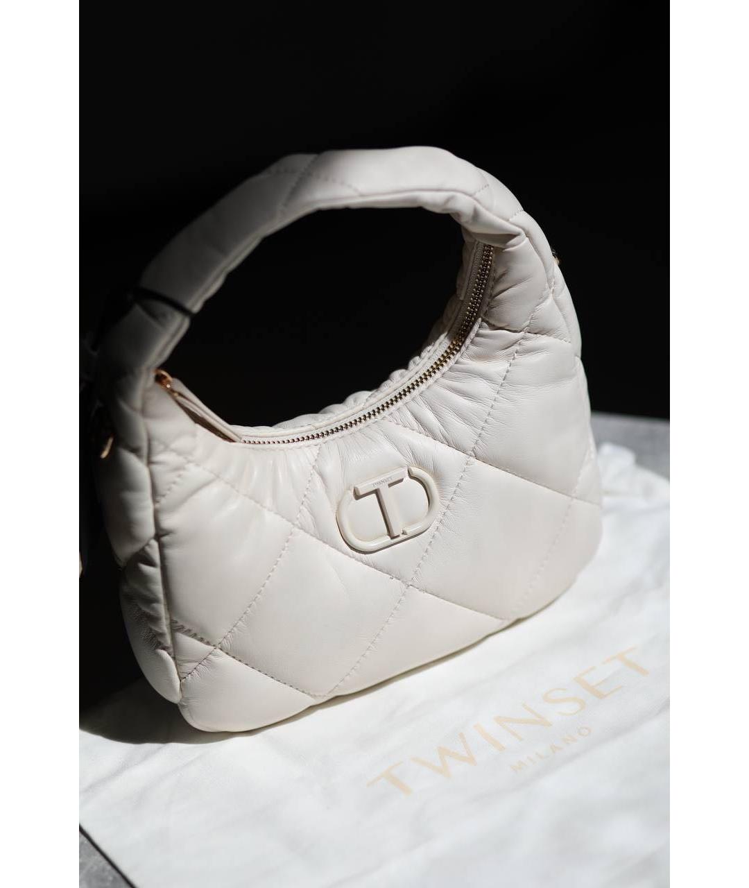 TWIN-SET Бежевая сумка через плечо из искусственной кожи, фото 2