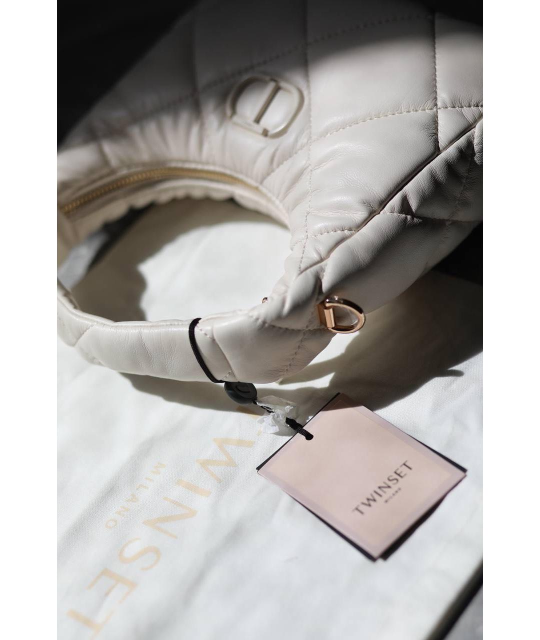 TWIN-SET Бежевая сумка через плечо из искусственной кожи, фото 3