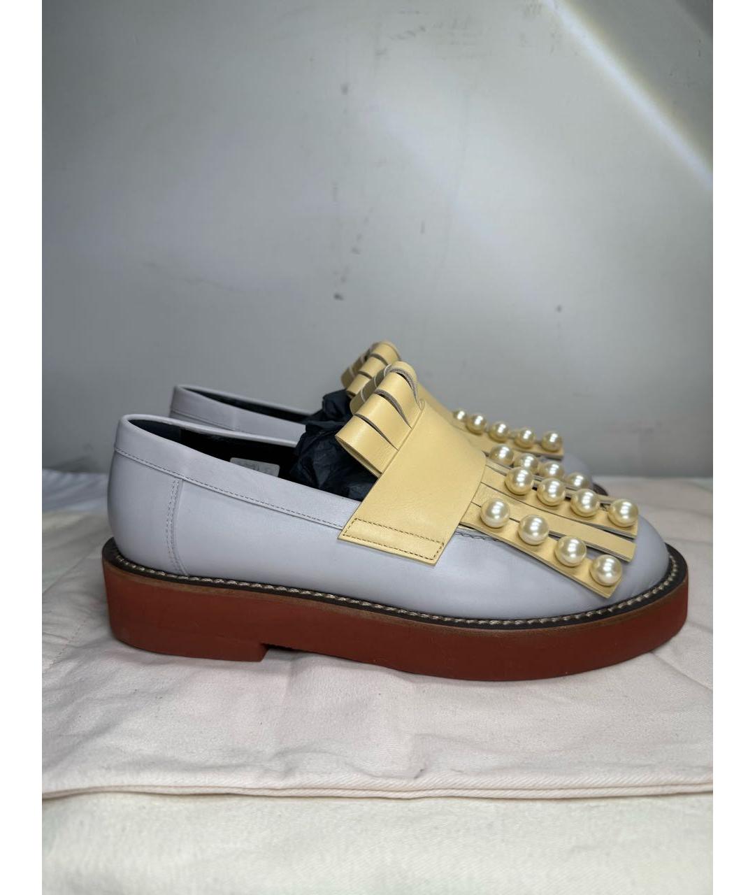 MARNI Голубые лоферы из лакированной кожи, фото 6