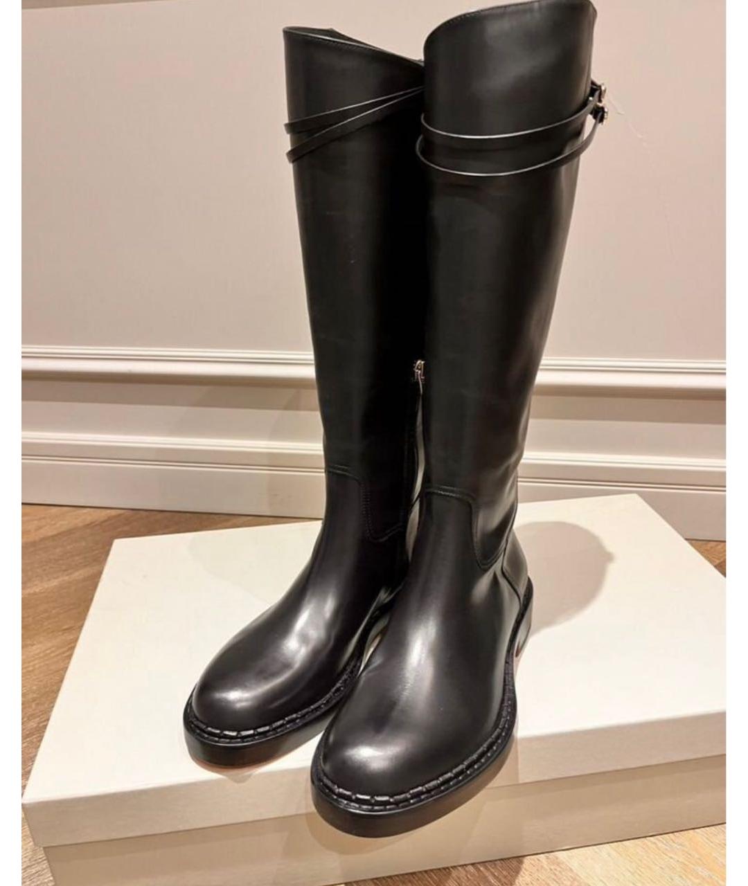 SANTONI Черные кожаные сапоги, фото 3