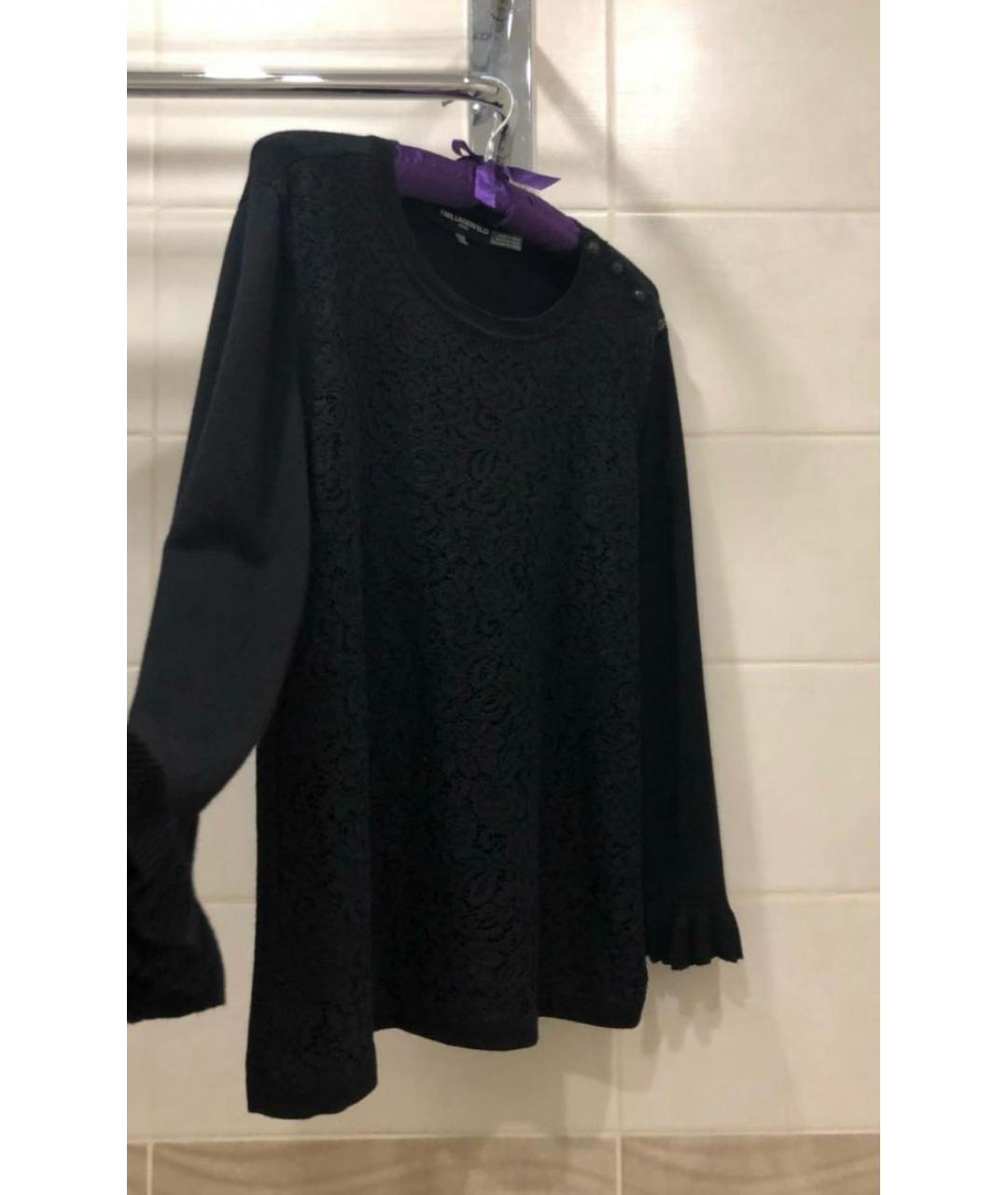 KARL LAGERFELD Черный джемпер / свитер, фото 3