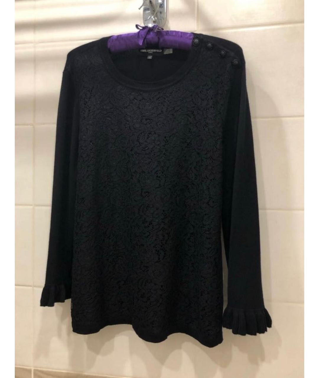 KARL LAGERFELD Черный джемпер / свитер, фото 9