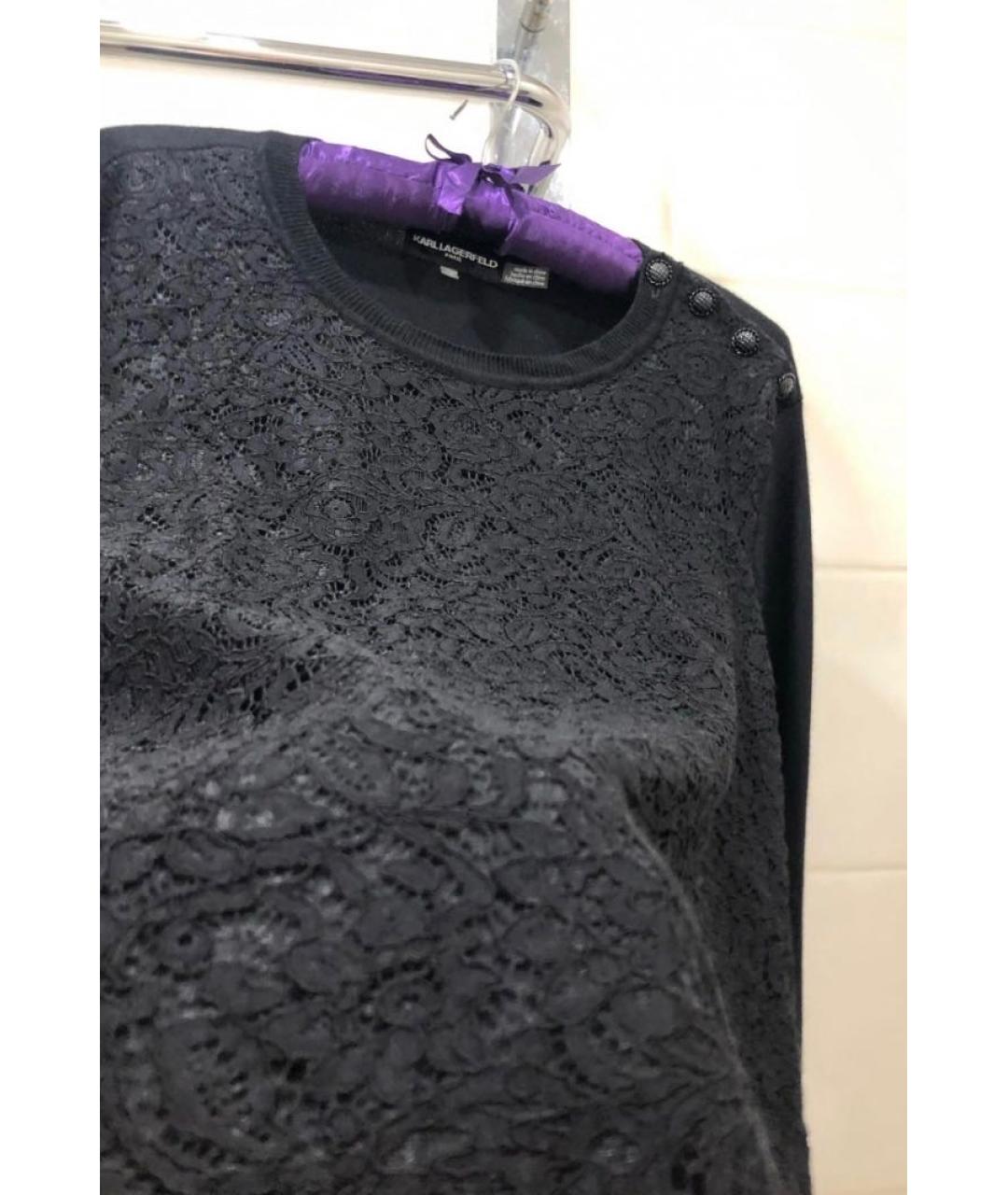 KARL LAGERFELD Черный джемпер / свитер, фото 4