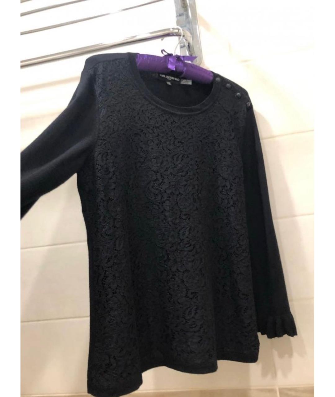 KARL LAGERFELD Черный джемпер / свитер, фото 2