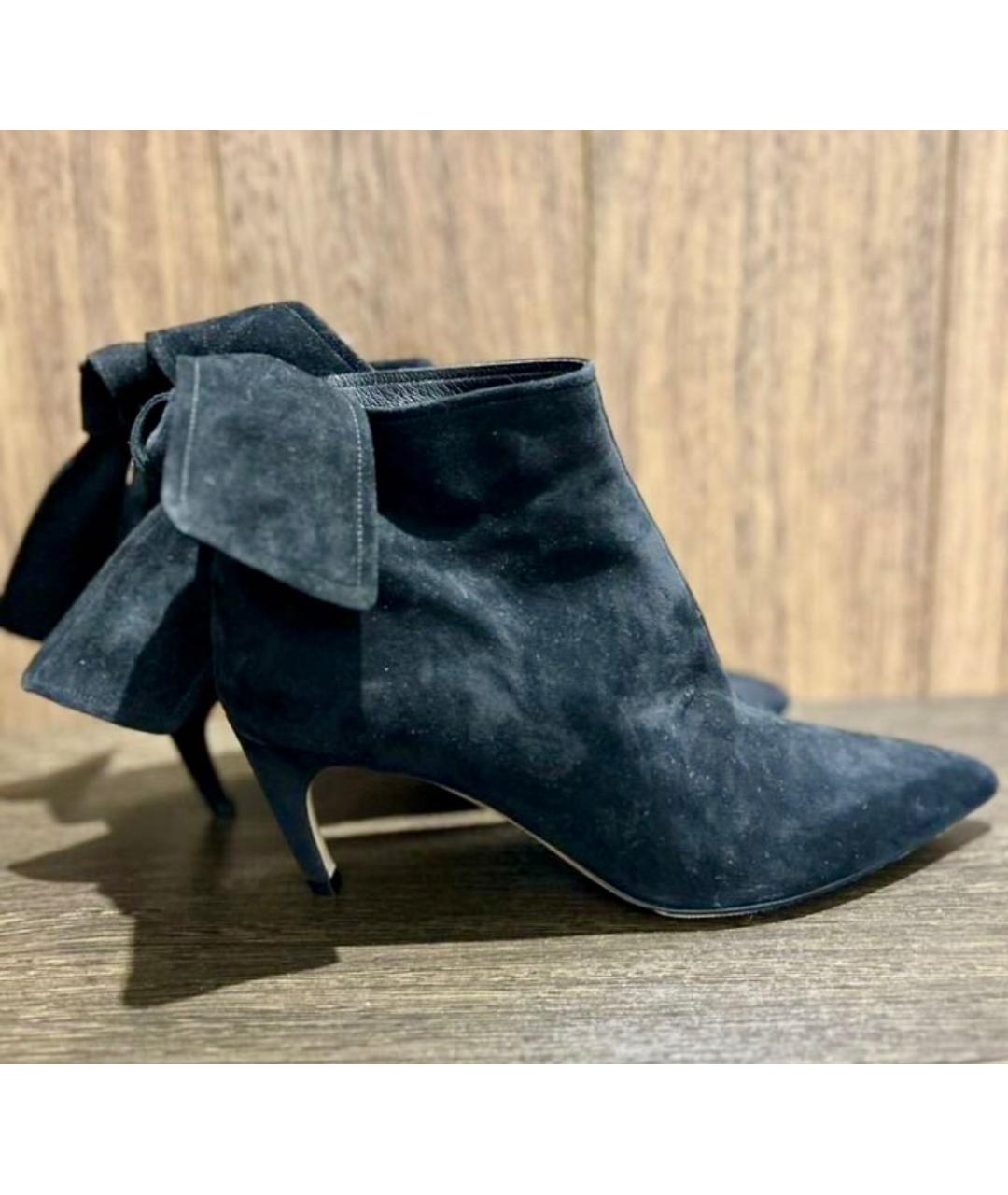 CHRISTIAN DIOR Черные замшевые ботильоны, фото 6