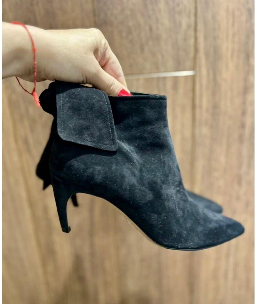 CHRISTIAN DIOR Черные замшевые ботильоны, фото 8