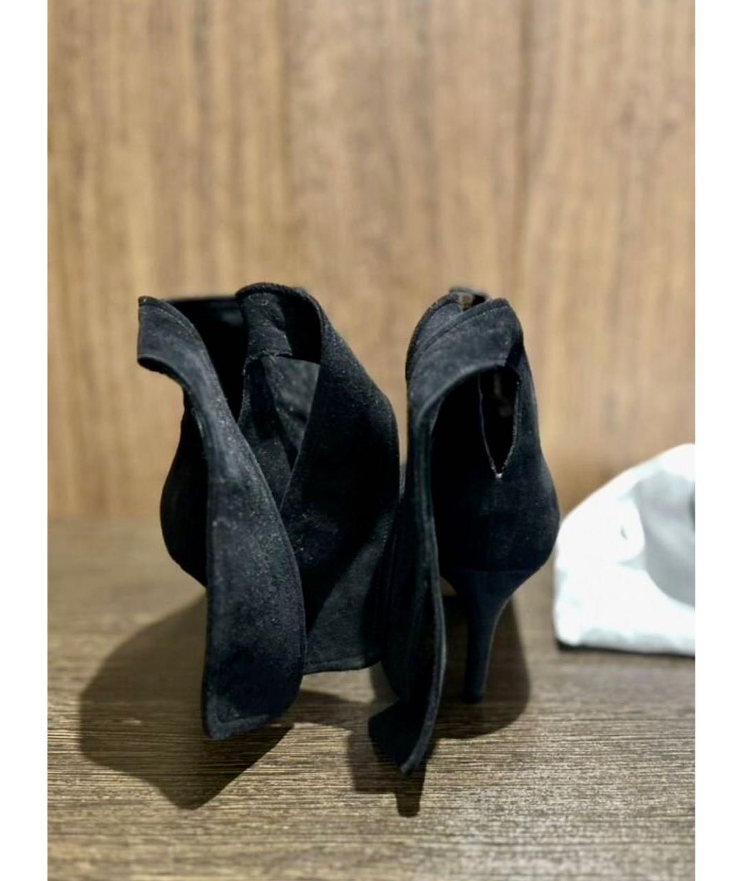 CHRISTIAN DIOR Черные замшевые ботильоны, фото 5