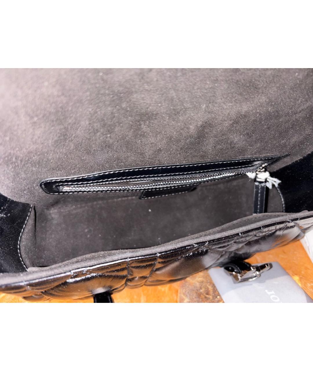 CHRISTIAN DIOR Черная кожаная сумка через плечо, фото 4