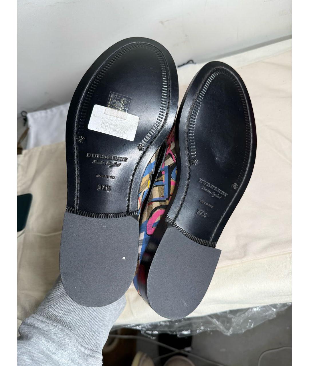 BURBERRY Мульти кожаные лоферы, фото 5