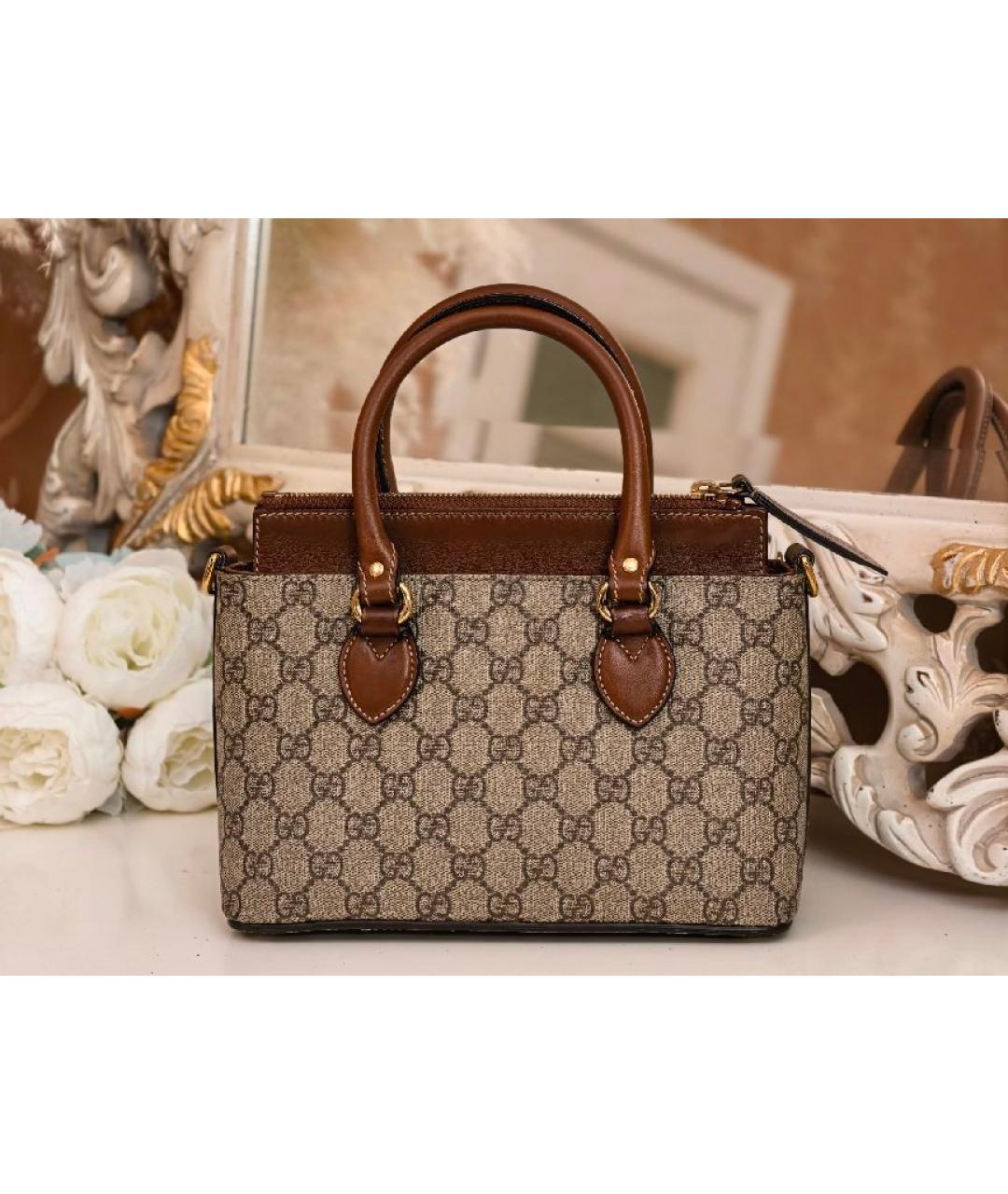 GUCCI Бежевая сумка с короткими ручками, фото 3