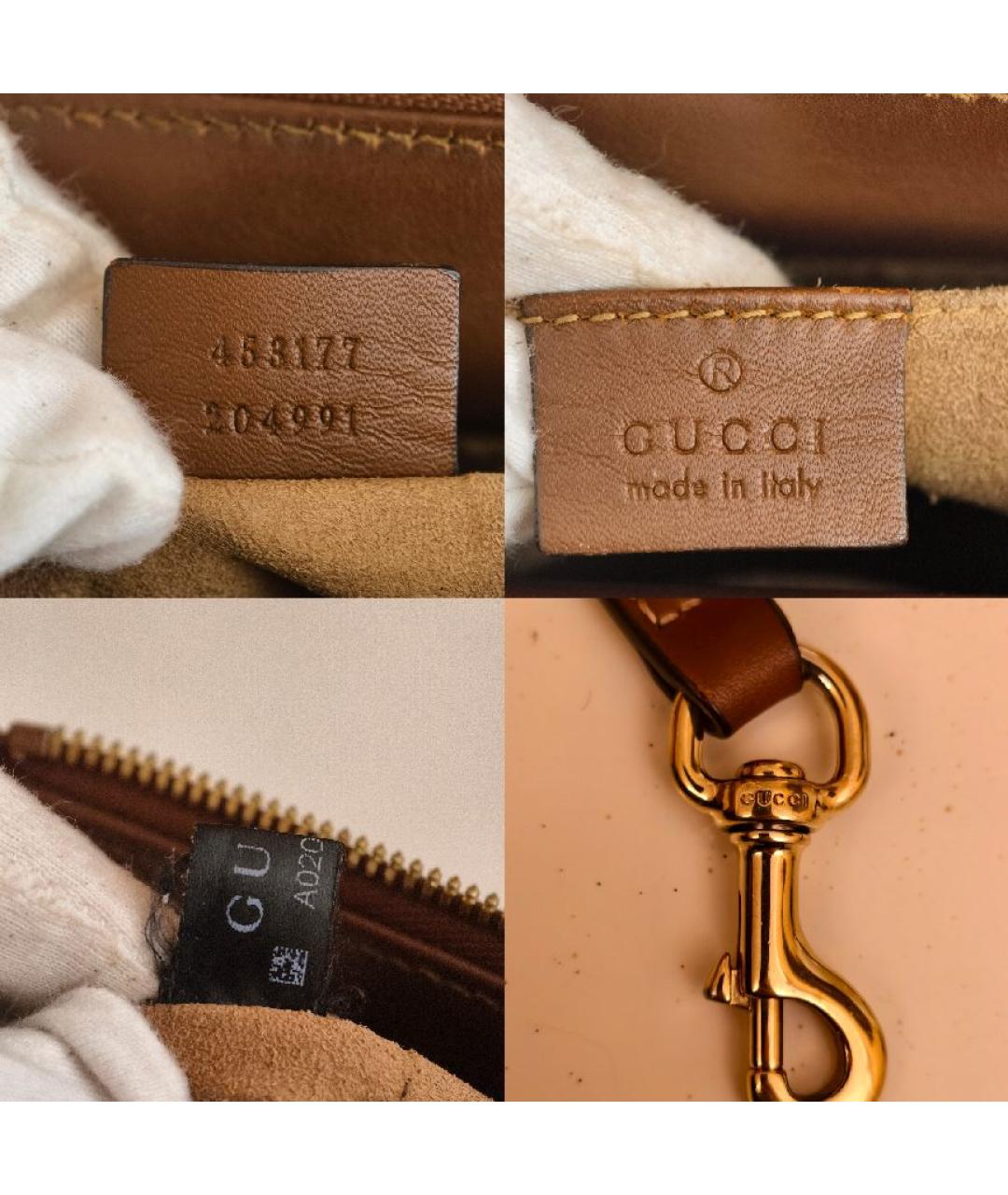 GUCCI Бежевая сумка с короткими ручками, фото 5