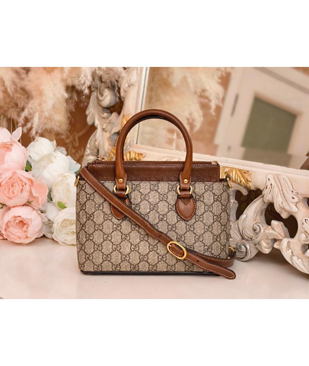 GUCCI Бежевая сумка с короткими ручками, фото 8