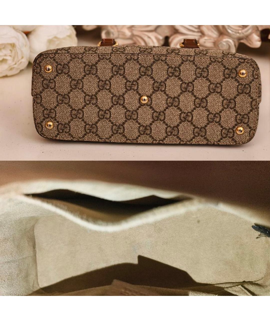 GUCCI Бежевая сумка с короткими ручками, фото 6