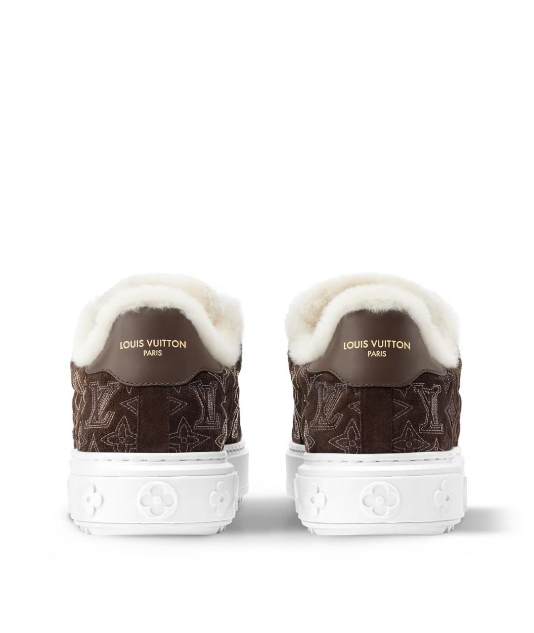 LOUIS VUITTON Коричневые замшевые кеды, фото 4