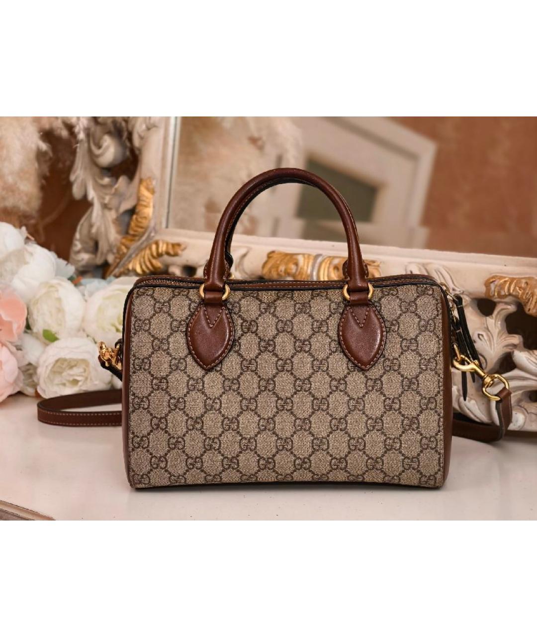 GUCCI Бежевая сумка с короткими ручками, фото 3