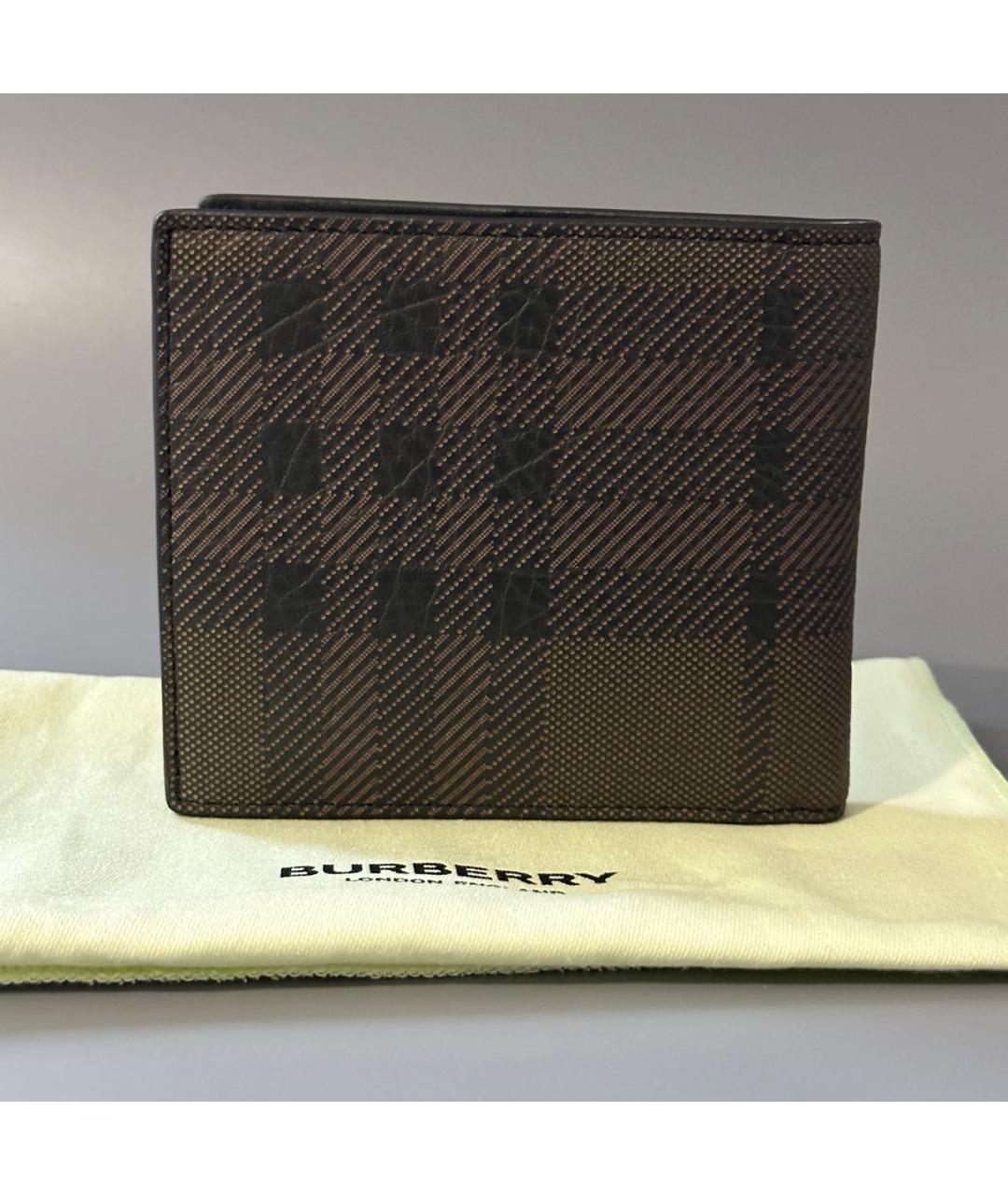 BURBERRY Коричневый кожаный кошелек, фото 4