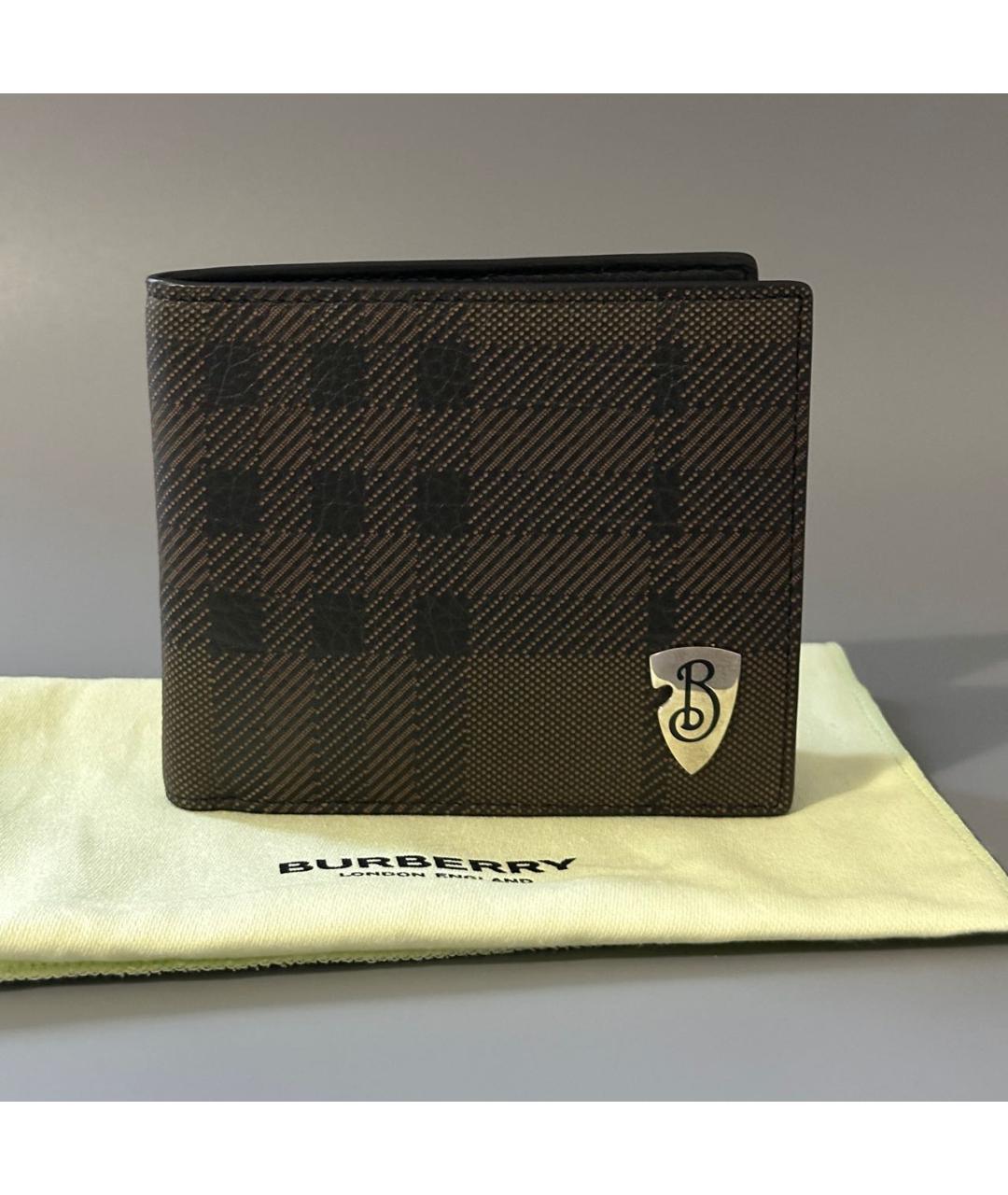 BURBERRY Коричневый кожаный кошелек, фото 2