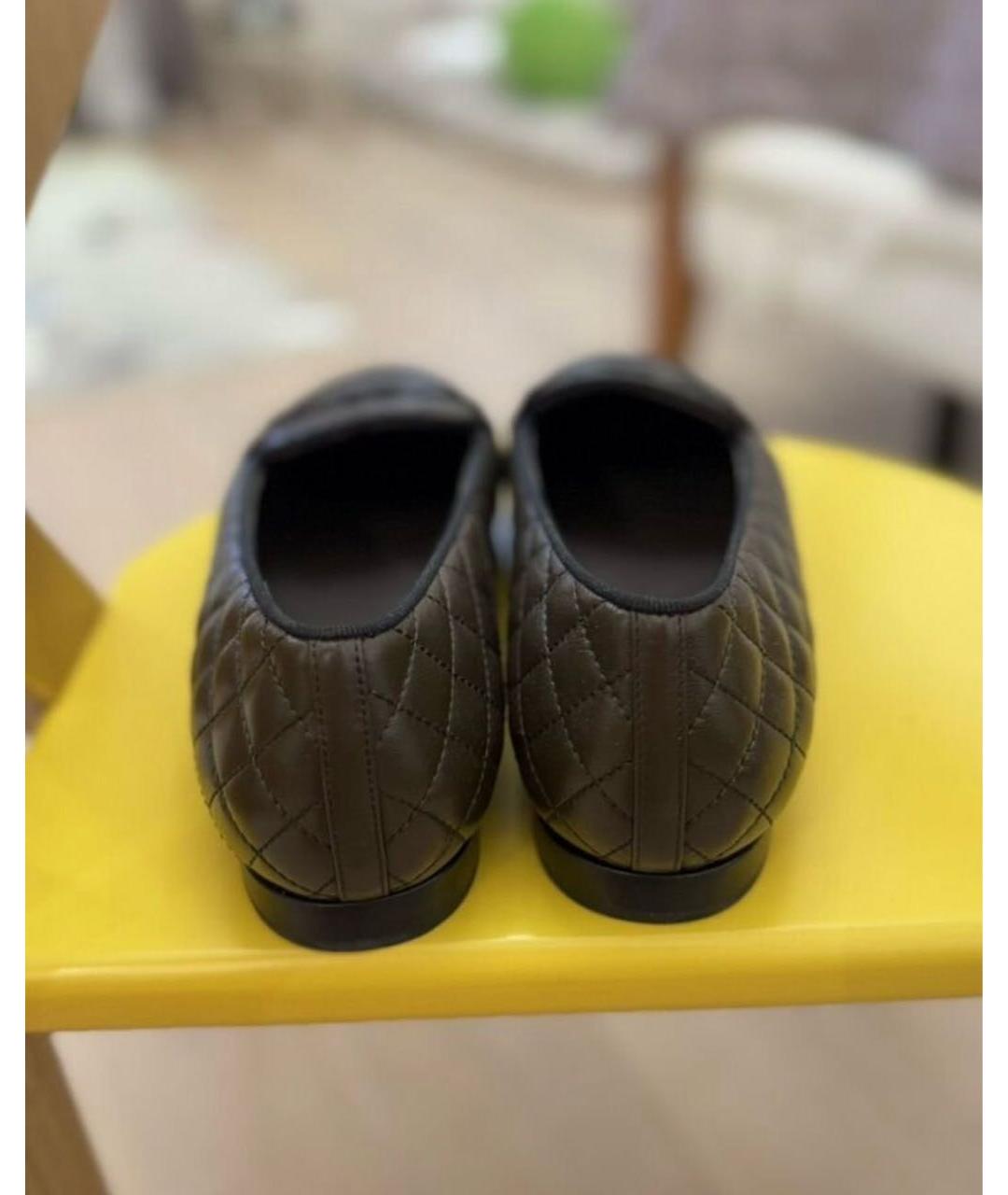 CHANEL Коричневые кожаные лоферы, фото 4