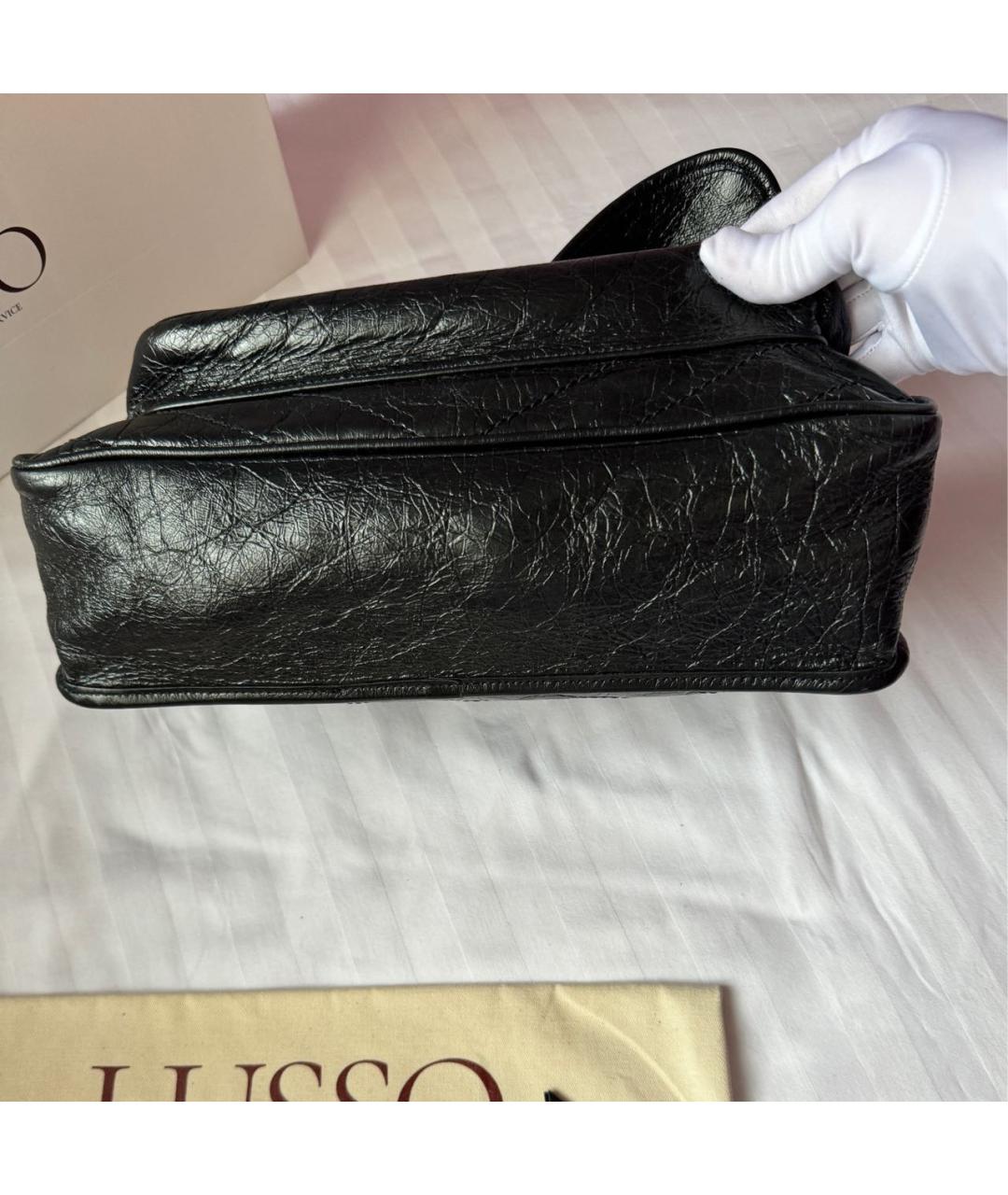 SAINT LAURENT Черная кожаная сумка через плечо, фото 8